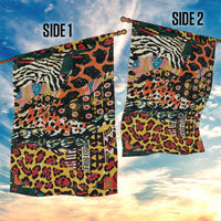 African Mixed Wild Animal Skins Garden Flag - Wonder Print Shop