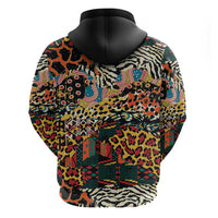 African Mixed Wild Animal Skins Hoodie - Wonder Print Shop