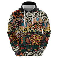 African Mixed Wild Animal Skins Hoodie - Wonder Print Shop