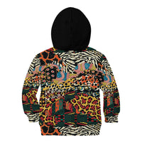 African Mixed Wild Animal Skins Kid Hoodie - Wonder Print Shop
