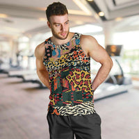 African Mixed Wild Animal Skins Men Tank Top - Wonder Print Shop
