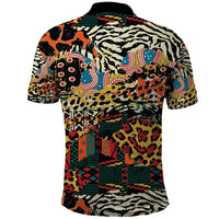 African Mixed Wild Animal Skins Polo Shirt - Wonder Print Shop