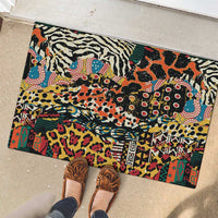 African Mixed Wild Animal Skins Rubber Doormat - Wonder Print Shop