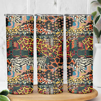 African Mixed Wild Animal Skins Skinny Tumbler - Wonder Print Shop