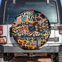 African Mixed Wild Animal Skins Spare Tire Cover - Wonder Print Shop