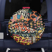 African Mixed Wild Animal Skins Spare Tire Cover - Wonder Print Shop