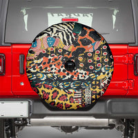 African Mixed Wild Animal Skins Spare Tire Cover - Wonder Print Shop