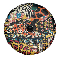 African Mixed Wild Animal Skins Spare Tire Cover - Wonder Print Shop