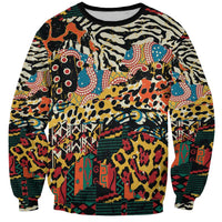 African Mixed Wild Animal Skins Sweatshirt - Wonder Print Shop