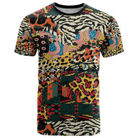African Mixed Wild Animal Skins T Shirt - Wonder Print Shop