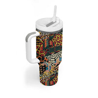 African Mixed Wild Animal Skins Tumbler With Handle - Wonder Print Shop