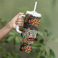 African Mixed Wild Animal Skins Tumbler With Handle - Wonder Print Shop