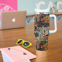 African Mixed Wild Animal Skins Tumbler With Handle - Wonder Print Shop