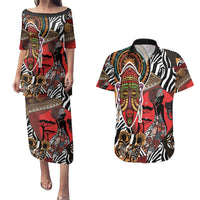 Beautiful African Women Ethnic Motifs Couples Matching Puletasi and Hawaiian Shirt LT9 - Wonder Print Shop
