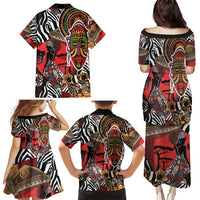 Beautiful African Women Ethnic Motifs Family Matching Puletasi and Hawaiian Shirt - Wonder Print Shop