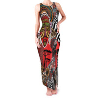 Beautiful African Women Ethnic Motifs Family Matching Tank Maxi Dress and Hawaiian Shirt - Wonder Print Shop