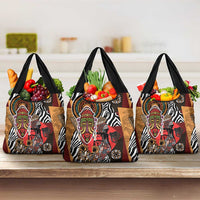 Beautiful African Women Ethnic Motifs Grocery Bag