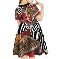 Beautiful African Women Ethnic Motifs Kid Short Sleeve Dress - Wonder Print Shop