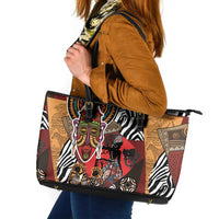Beautiful African Women Ethnic Motifs Leather Tote Bag - Wonder Print Shop