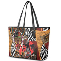 Beautiful African Women Ethnic Motifs Leather Tote Bag - Wonder Print Shop