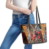 Beautiful African Women Ethnic Motifs Leather Tote Bag - Wonder Print Shop