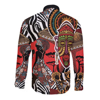 Beautiful African Women Ethnic Motifs Long Sleeve Button Shirt - Wonder Print Shop