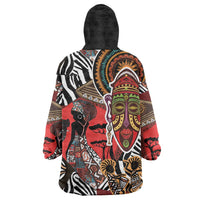 Beautiful African Women Ethnic Motifs Wearable Blanket Hoodie - Wonder Print Shop