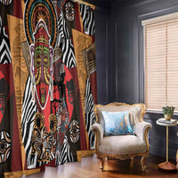 Beautiful African Women Ethnic Motifs Window Curtain - Wonder Print Shop