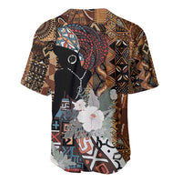 Beautiful Black Woman Baseball Jersey African Tribal Pattern LT9 - Wonder Print Shop