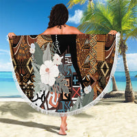 Beautiful Black Woman Beach Blanket African Tribal Pattern LT9 - Wonder Print Shop