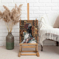Beautiful Black Woman Canvas Wall Art African Tribal Pattern LT9 - Wonder Print Shop