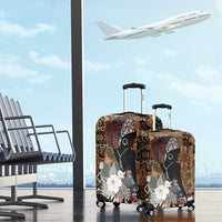 Beautiful Black Woman Luggage Cover African Tribal Pattern - Wonder Print Shop