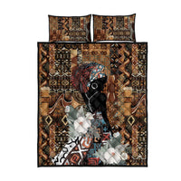 Beautiful Black Woman Quilt Bed Set African Tribal Pattern - Wonder Print Shop