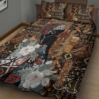 Beautiful Black Woman Quilt Bed Set African Tribal Pattern - Wonder Print Shop