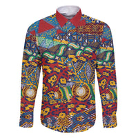 Traditional African Animal Skins Pattern Family Matching Off The Shoulder Long Sleeve Dress and Hawaiian Shirt - Wonder Print Shop