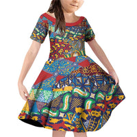 Traditional African Animal Skins Pattern Family Matching Off Shoulder Short Dress and Hawaiian Shirt LT9 - Wonder Print Shop