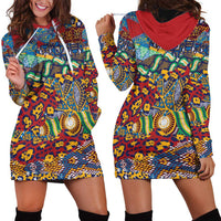 Traditional African Animal Skins Pattern Hoodie Dress - Wonder Print Shop