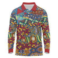 Traditional African Animal Skins Pattern Long Sleeve Polo Shirt - Wonder Print Shop