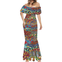 Traditional African Animal Skins Pattern Mermaid Dress - Wonder Print Shop