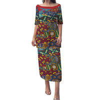 Traditional African Animal Skins Pattern Puletasi - Wonder Print Shop