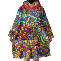 Traditional African Animal Skins Pattern Wearable Blanket Hoodie - Wonder Print Shop
