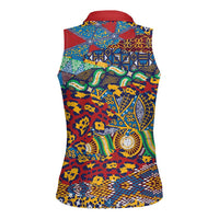 Traditional African Animal Skins Pattern Women Sleeveless Polo Shirt - Wonder Print Shop