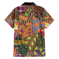 Traditional Ethnic African Vintage Motifs Family Matching Short Sleeve Bodycon Dress and Hawaiian Shirt - Wonder Print Shop