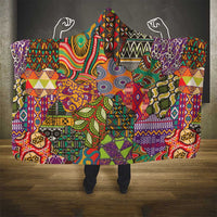 Traditional Ethnic African Vintage Motifs Hooded Blanket