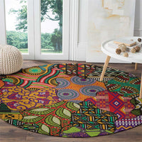 Traditional Ethnic African Vintage Motifs Round Carpet