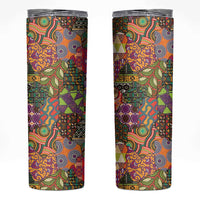 Traditional Ethnic African Vintage Motifs Skinny Tumbler - Wonder Print Shop