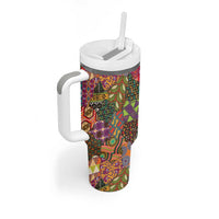 Traditional Ethnic African Vintage Motifs Tumbler With Handle - Wonder Print Shop
