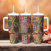 Traditional Ethnic African Vintage Motifs Tumbler With Handle - Wonder Print Shop