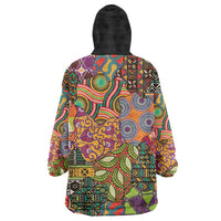 Traditional Ethnic African Vintage Motifs Wearable Blanket Hoodie - Wonder Print Shop