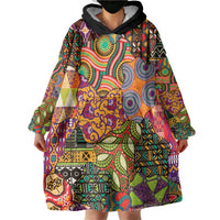 Traditional Ethnic African Vintage Motifs Wearable Blanket Hoodie - Wonder Print Shop